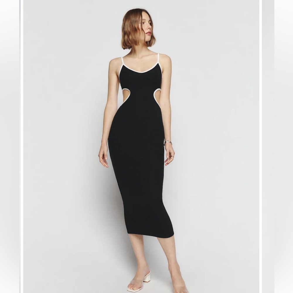 Reformation Lilou Knit Cut-Out Dress